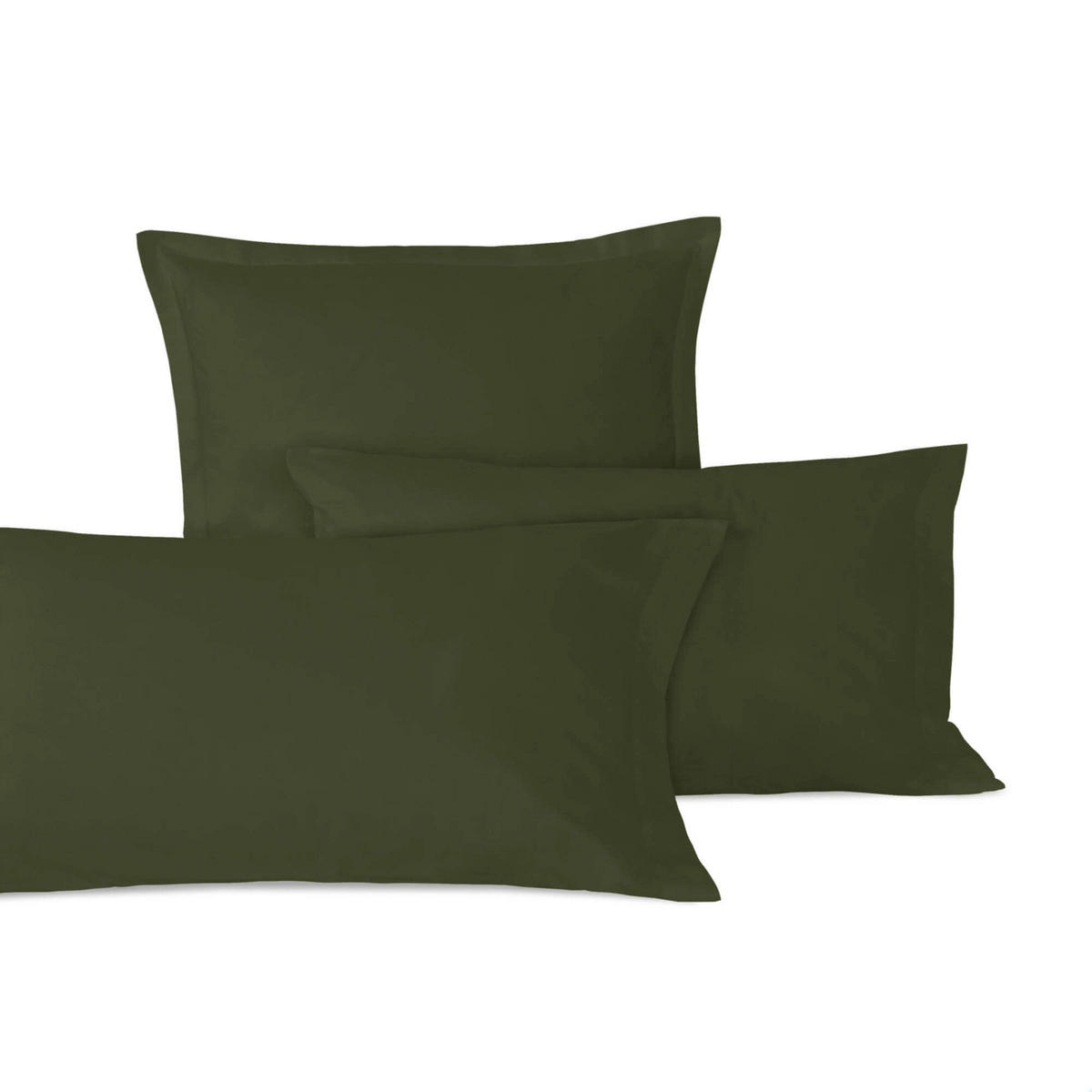 KISSENBEZUG basic 50x75 cm (x2) olivgrün - Olivgrün, Textil (50/75cm) - Happy Friday
