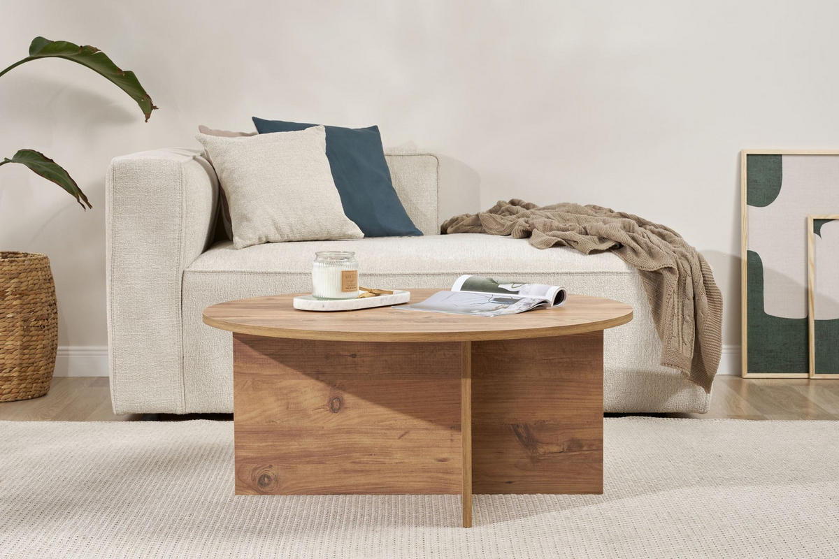 COUCHTISCH soleil Pin Atlantique - Beige, Holzwerkstoff (90/90/40cm) - Habitat Garten