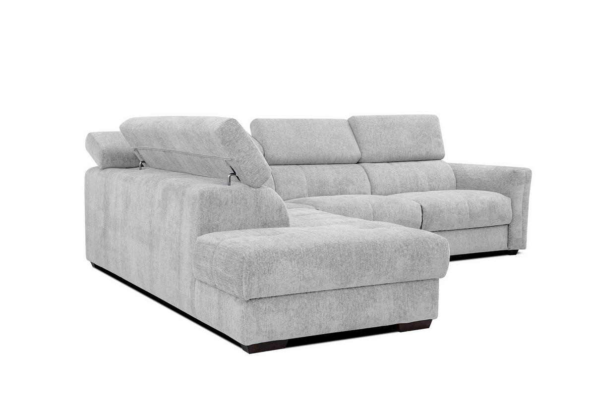 ECKSOFA CALVERA 5-Sitzer, hellgrau - Hellgrau, Holzwerkstoff/Textil (239/298cm) - Courtois Laville
