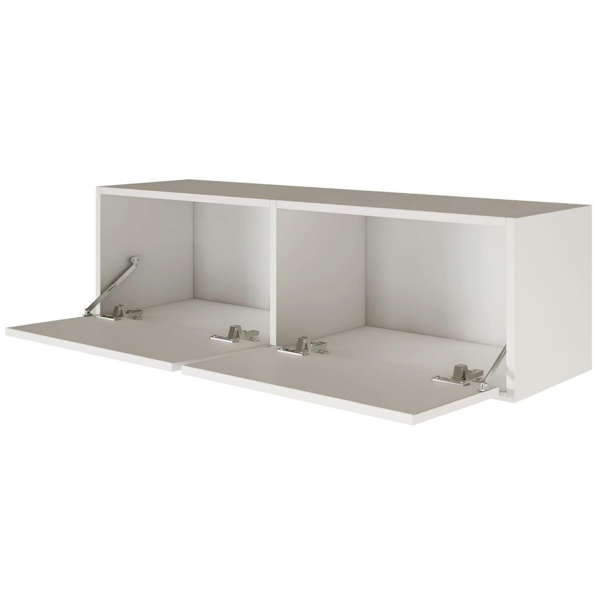 TV-LOWBOARD Framme hängend, 2 Klappen, Weiß, 100/30/30 cm - Weiß, Holzwerkstoff (100.6/30/30cm) - Selsey