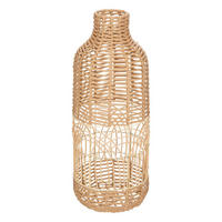 DEKO-VASE aus Rattan-Geflecht Lour 22/22/55 cm - Beige, Metall (55cm) - Atmosphera Createur d´interieur