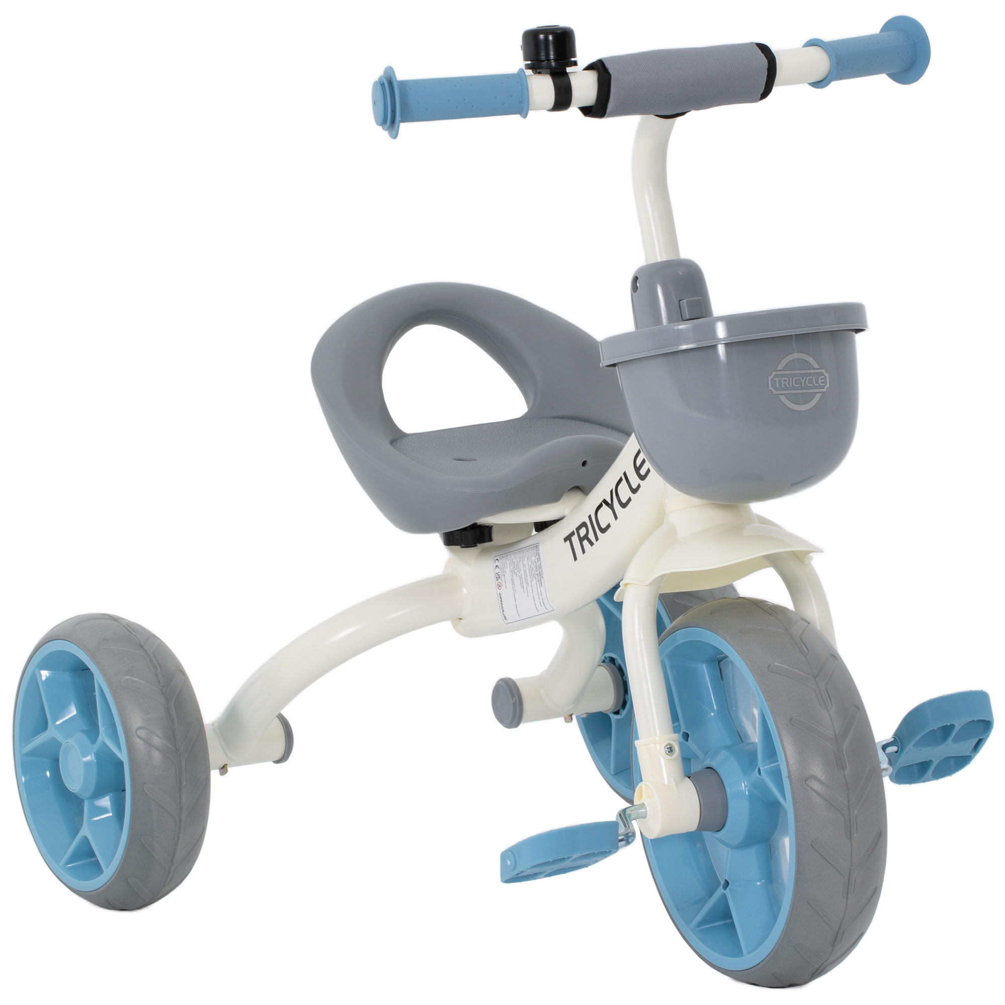 DREIRAD DE-18559 mit Frontkorb Blau - Blau, Metall (72/52/61cm) - ComfortXL