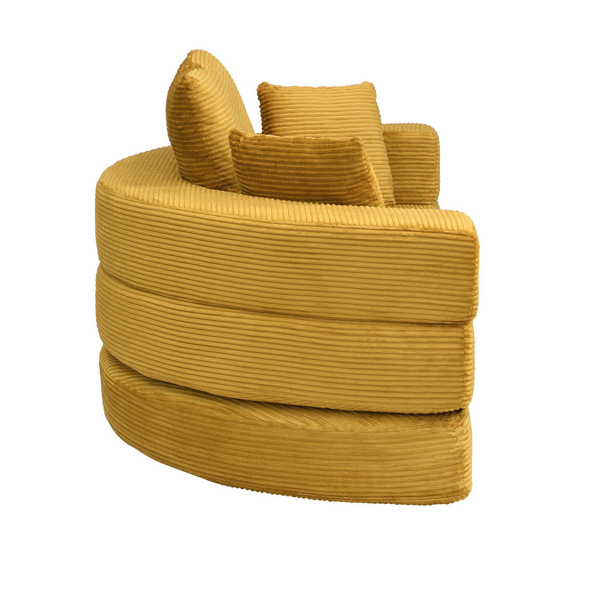 SCHLAFSOFA 173/176/40 cm aus Schaumstoff mit 2-in-1-Funktion Gelb - Gelb, Kunststoff (176/40/173cm) - Modenvie