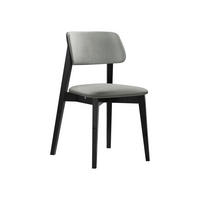 WOHNZIMMER STUHL KT63/C, Holzfarbe: Schwarz - Schwarz/Grau, Holz/Textil (47/80/49cm) - MIRJAN24