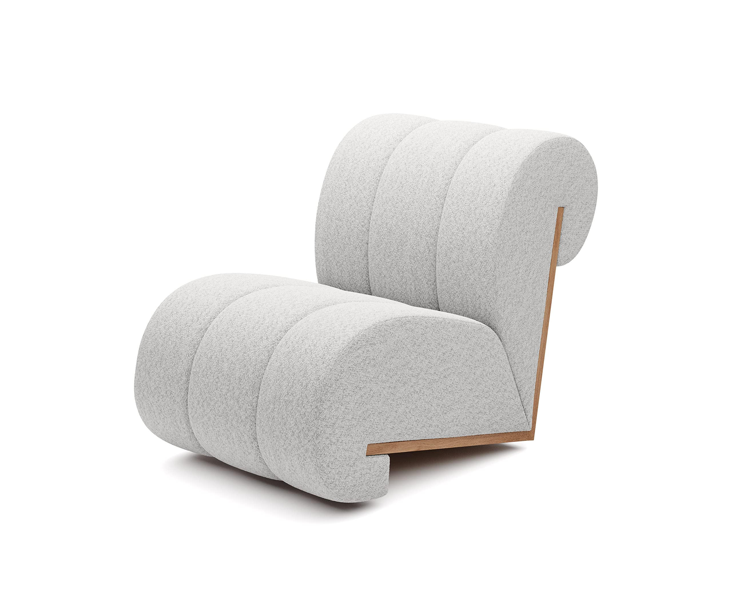 SESSEL CATCH ME, Bequeme Polsterung, 3D-Gewebe, Hohe Festigkeit, Holzdetails, Weiße Farbe - Schwarz/Weiß, Holz/Textil (80/78/100cm) - DomoHome