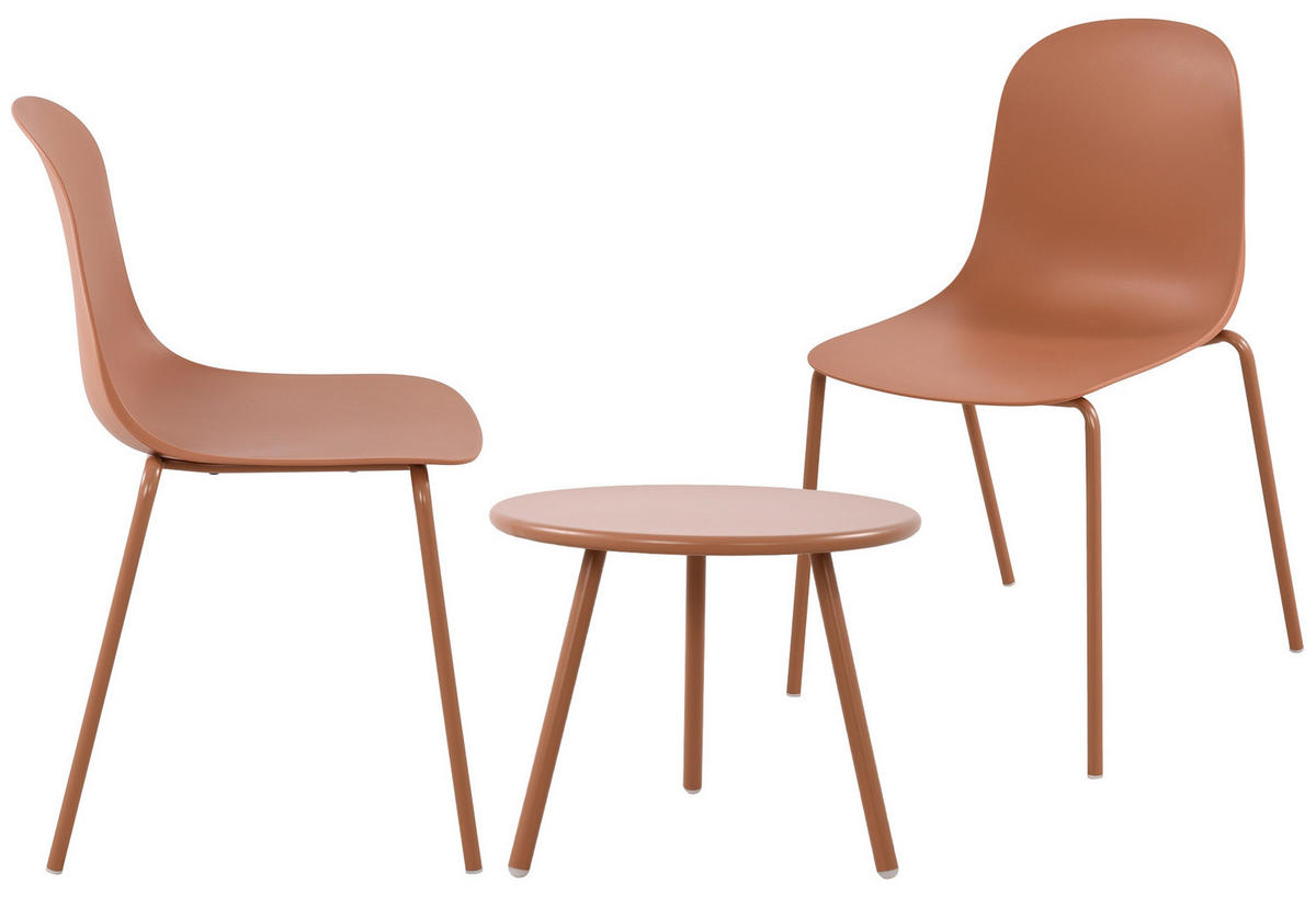 GARTENSITZGRUPPE Kunststoff Terracotta - Terracotta, Kunststoff - CLP