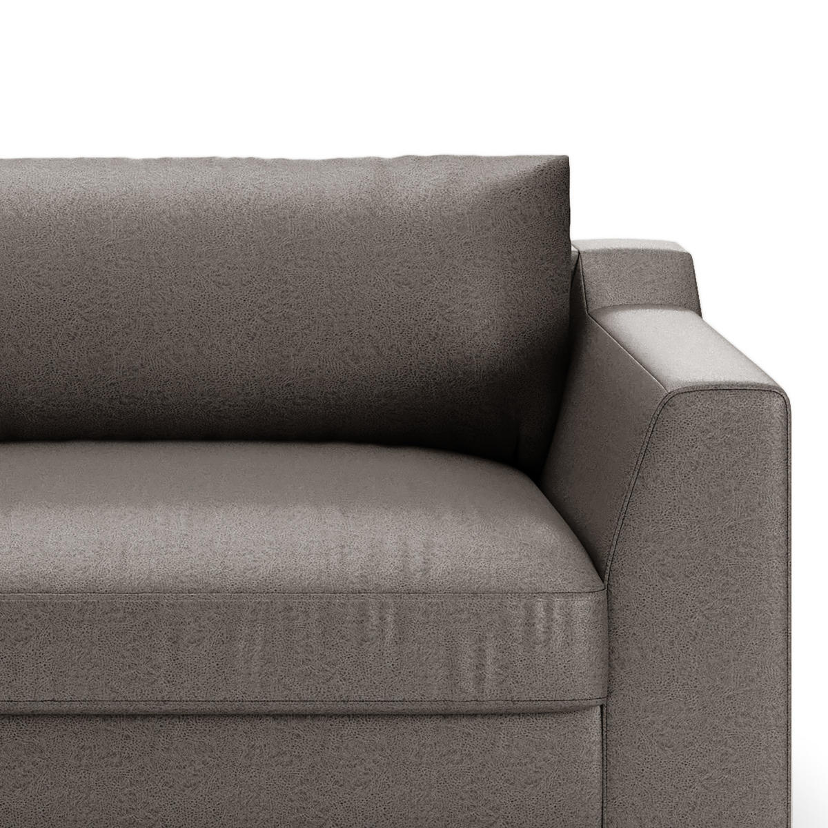 BIG-SOFA - Grau, Kunststoff/Textil (274/90/112cm) - home24