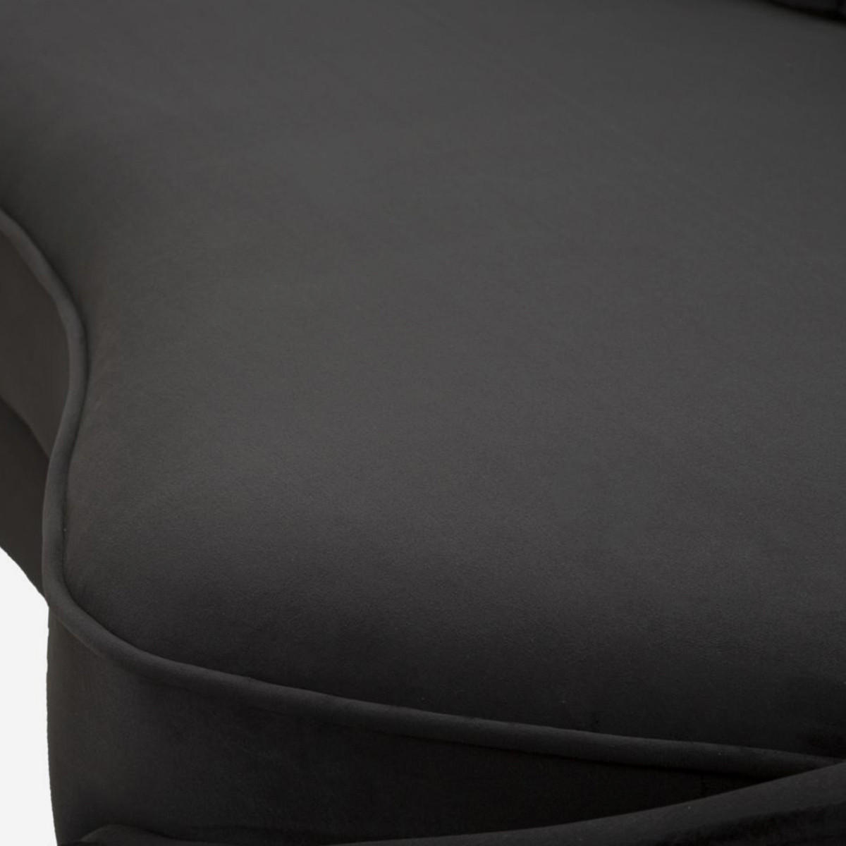 3-SITZER Sofa gepolstert Oslo - Schwarz - Schwarz, Holz/Kunststoff (84/68/185cm) - Pasmara