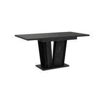 ESSTISCH Ausziehbar 120-160 cm Schwarz Marmor-Optik - Schwarz, Holzwerkstoff (160/80/75cm) - Home Collective