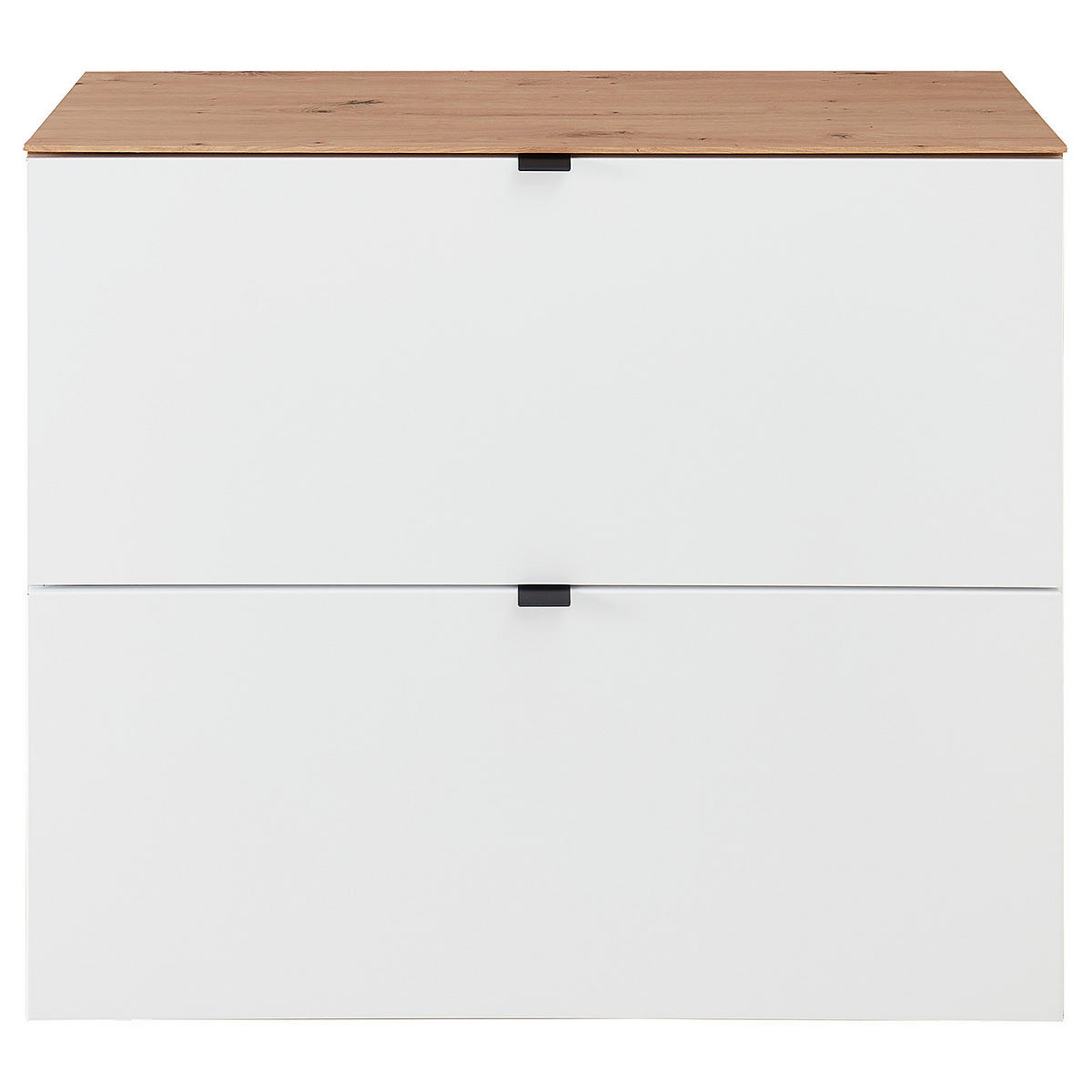 HÄNGE-SCHUHKIPPER - Schwarz/Weiß, Holzwerkstoff/Metall (100/84/37cm) - home24