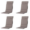 GARTENSTUHLKISSEN Panama 125/50 cm 4er-Set - Taupe, Textil (50/3/125cm) - Madison