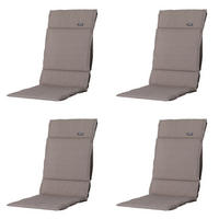 GARTENSTUHLKISSEN Panama 125/50 cm 4er-Set - Taupe, Textil (50/3/125cm) - Madison
