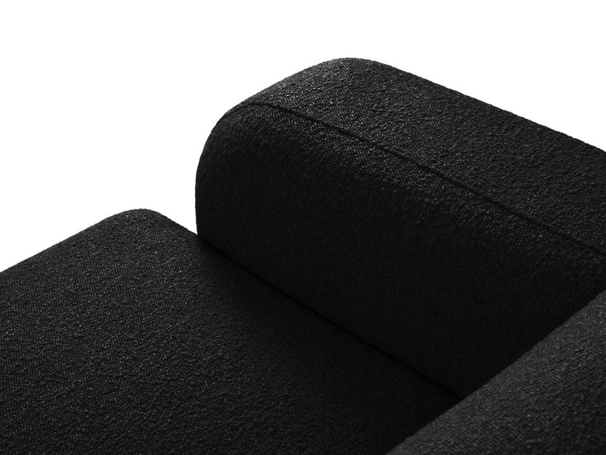 ECKSOFA rechts Molino aus Boucle schwarz 6 Sitzplätze - Schwarz, Textil (250/315cm) - Micadoni