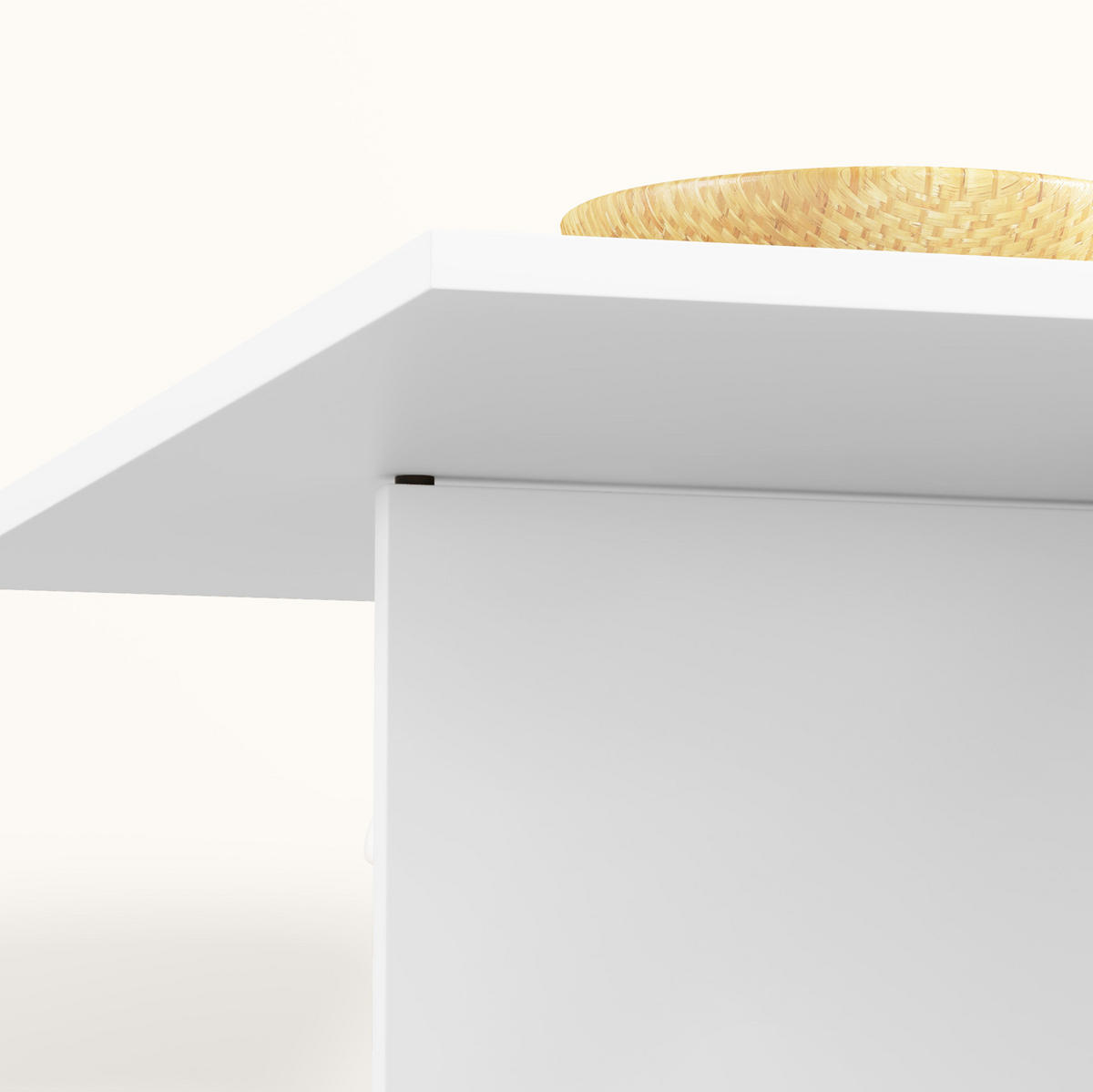 KLAPPTISCH 114,5/70/75 cm mit 2 ausklappbaren Platten, Schublade und offenen Fächern, Weiß - Weiß, Holzwerkstoff (114.5/70/75cm) - Redom