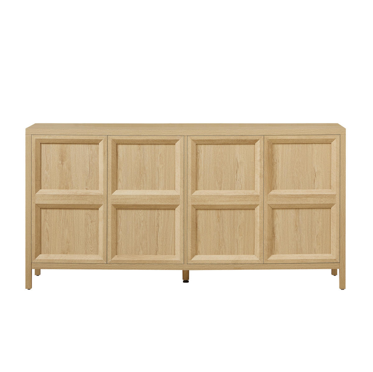 KOMODA z MDF 160x80x40 cm dubový dekor s bezúchytkovým otevíráním, tichým dovíráním a bezpečnostním uchycením - barva dubu, kompozitní dřevo (160/80/40cm) - Modfu