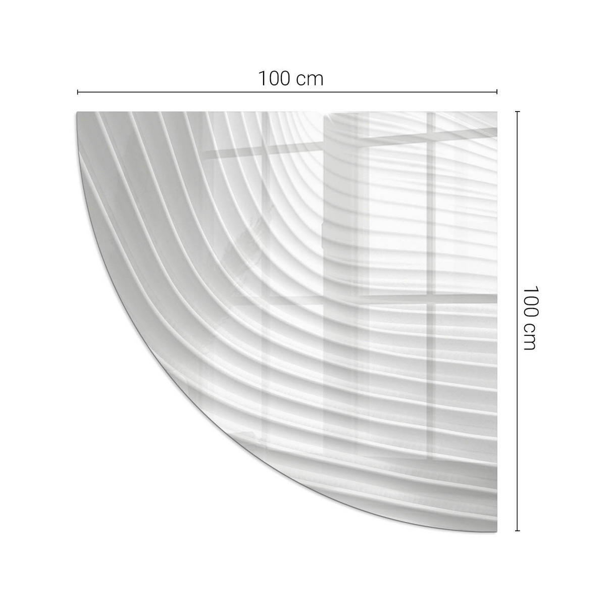 GLASPLATTE für Kamin 100x100 cm - Weiß, Glas (100/100/0.4cm) - TULUP