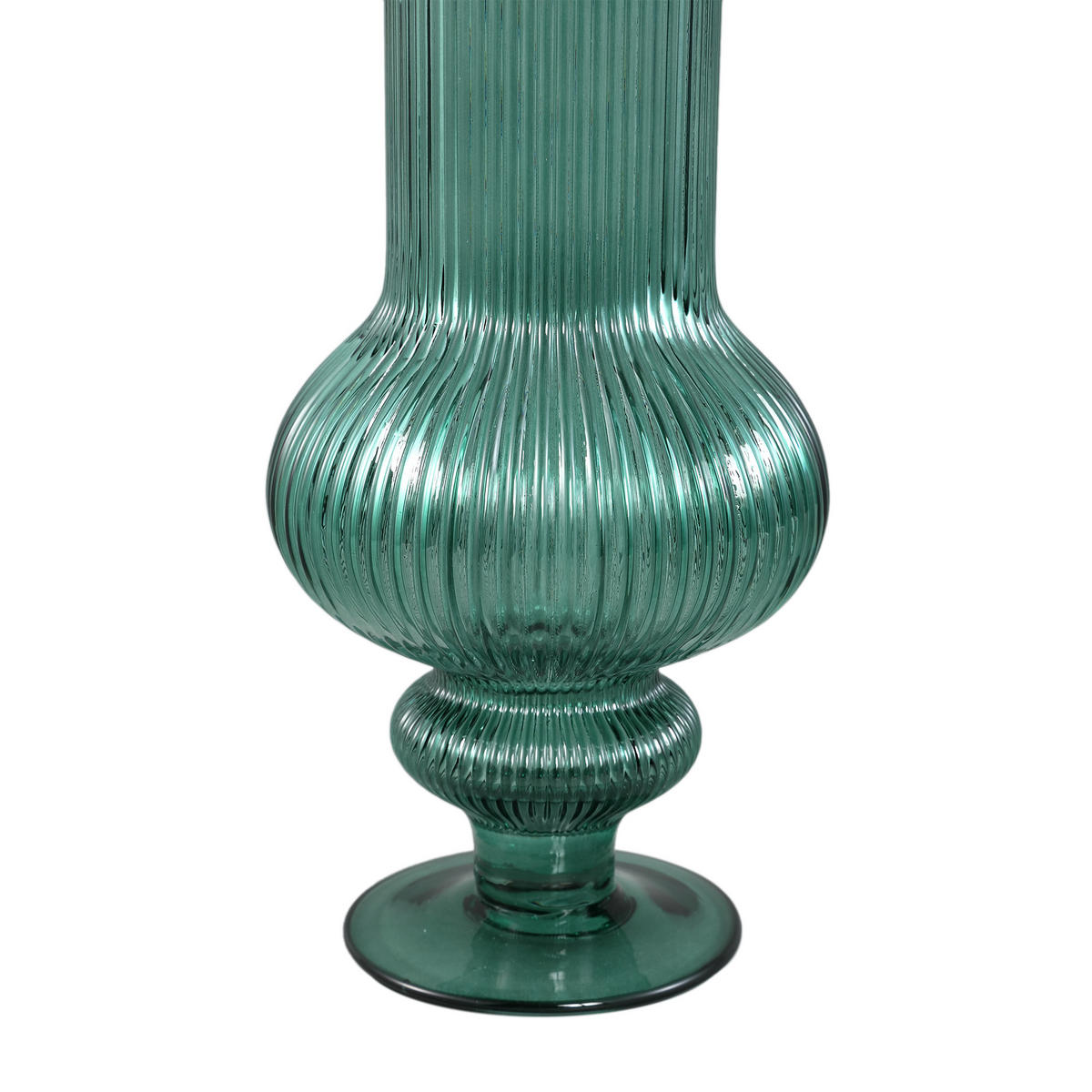 VASE Keala Grün 13.5/13.5/40cm - Grün, Glas (40cm) - PTMD Collection