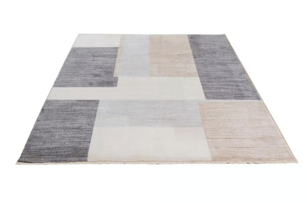 TEPPICH modern Flachgewebe MORY Grau 60 x 120 cm - Grau, Textil (60/120cm) - Novatrend