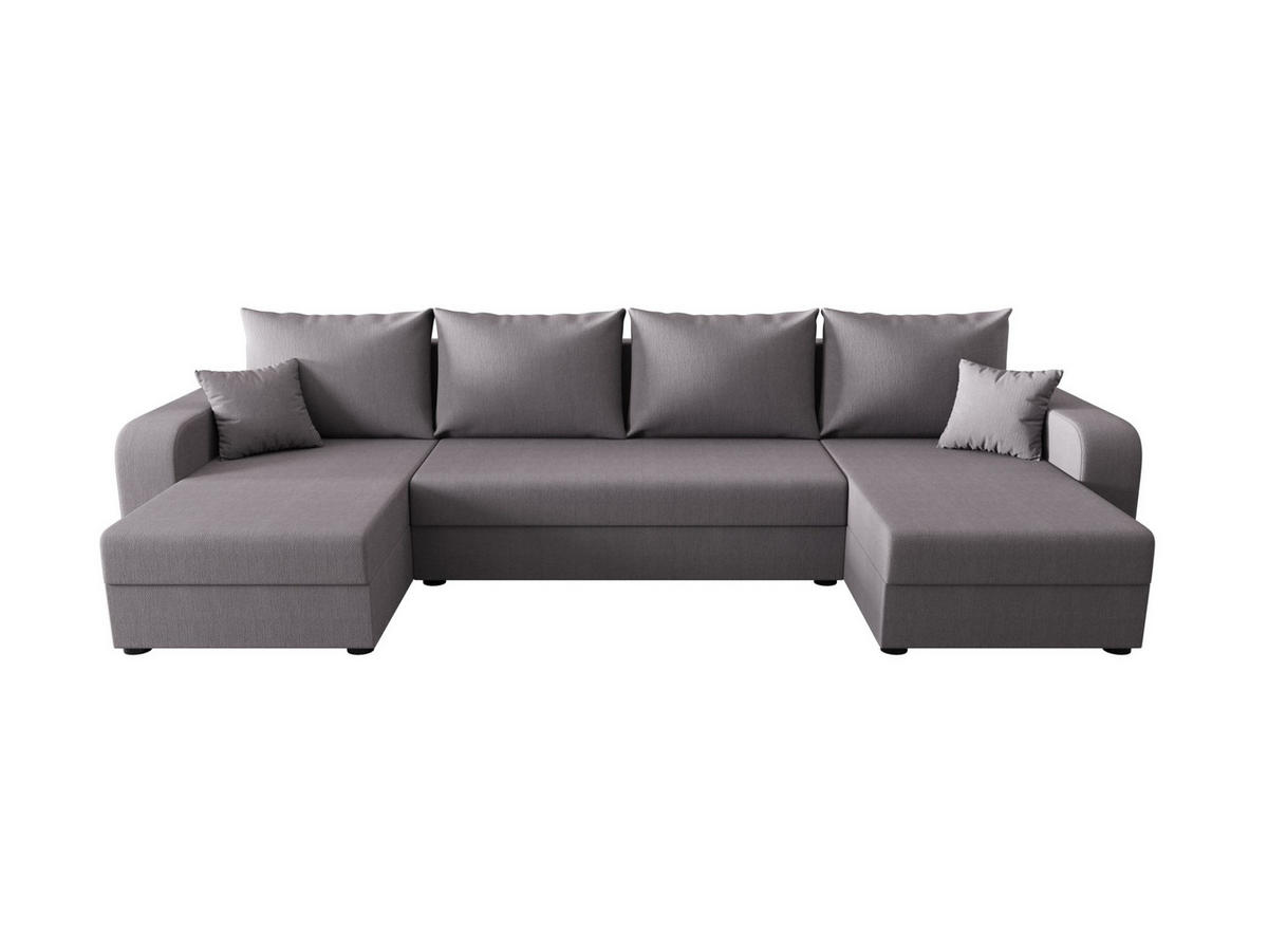 WOHNLANDSCHAFT HEWLET U BIS Cosmic 160 mit Schlaffunktion - Grau, Textil (305/90/140cm) - Bedante