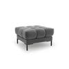 POUF Mamaia aus Samt hellgrau - Hellgrau, Textil (60/41/60cm) - Micadoni