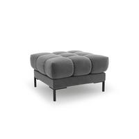 POUF Mamaia aus Samt hellgrau - Hellgrau, Textil (60/41/60cm) - Micadoni