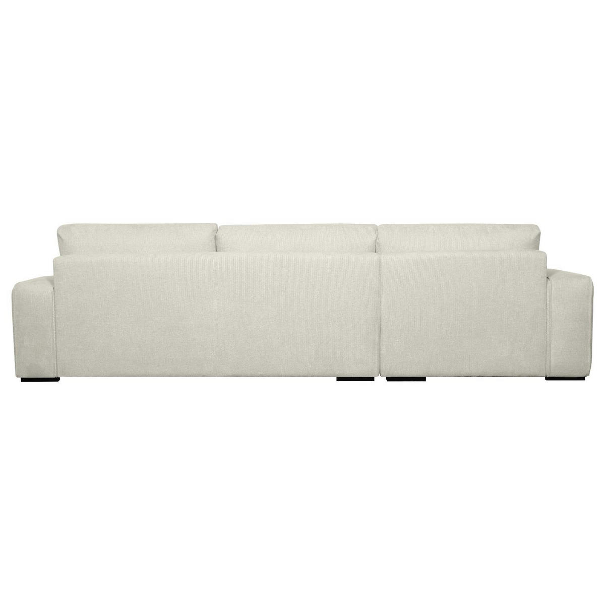 ECKSOFA Webstoff Beige - Beige/Schwarz, Holz/Textil (105/305cm) - Furnhouse