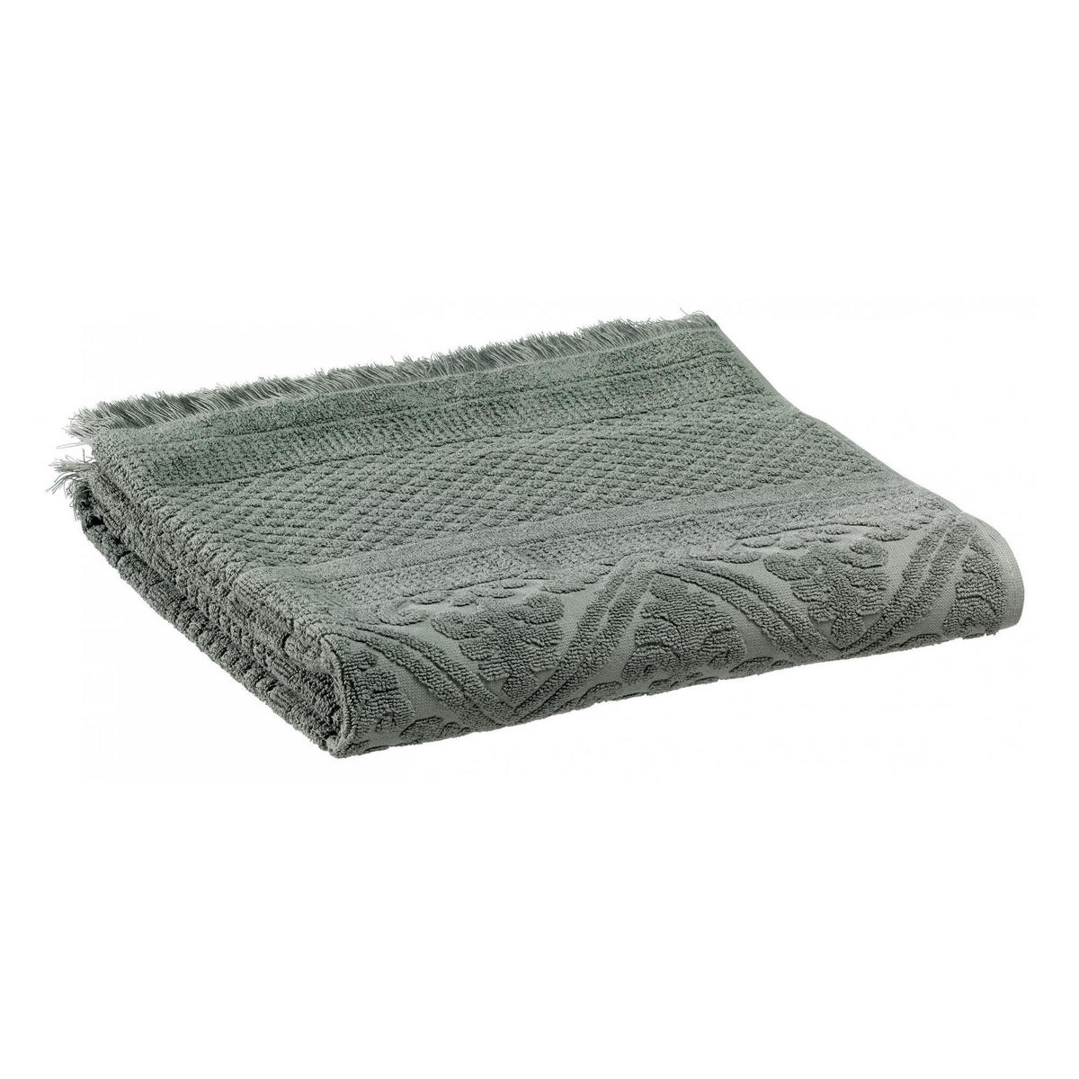 DUSCHTUCH Zoé thymian 70 x 140 cm - Olivgrün, Textil (70/140cm) - Vivaraise