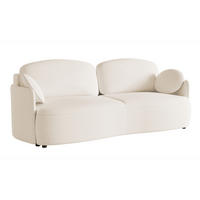 SOFA Raviolo Creme mit Bouclé-Bezug - Creme/Schwarz, Kunststoff/Textil (230/95/103cm) - Selsey
