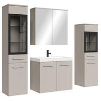 BADMÖBEL-SET Mirano 5 Teile Cashmere - 60 x 35 x 51 cm - Kaschmir, Holz (60/47/35cm) - Badplaats