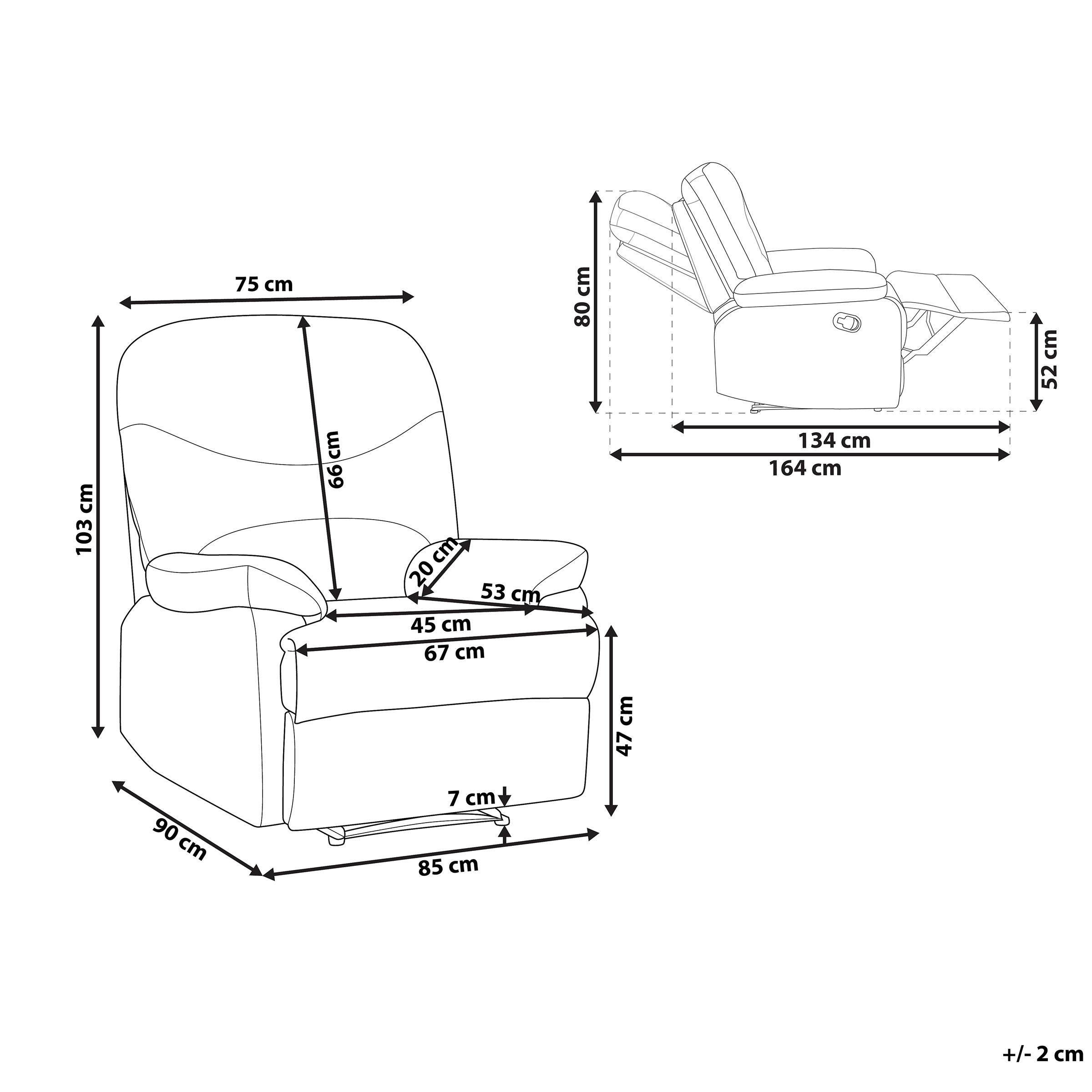 Thumbnail - Beliani Sessel, Schwarz, Gelb, Textil, 1-Sitzer, 85x103x90 cm, Wohnzimmer, Sessel, Polstersessel