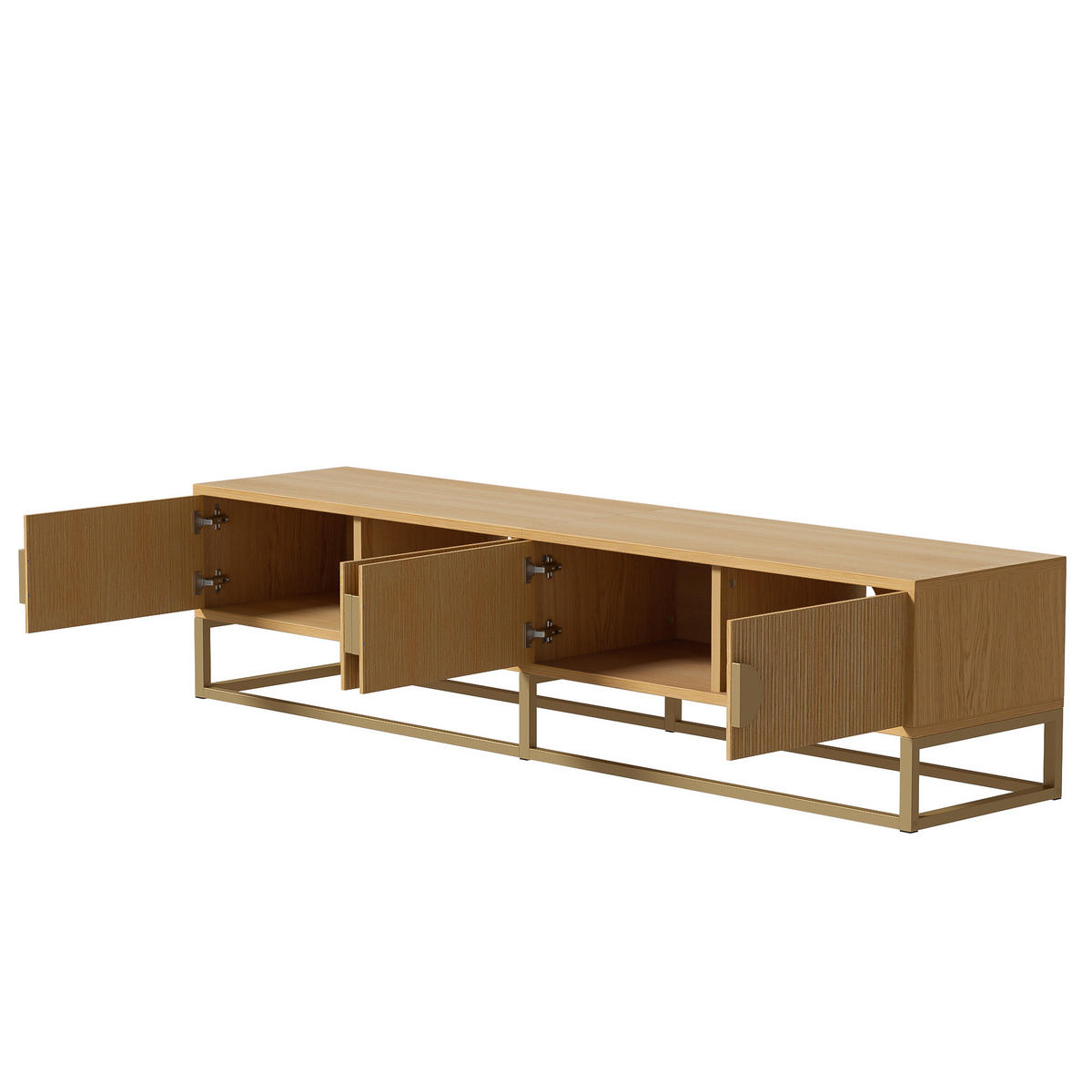 TV-SCHRANK Lowboard 180 cm Holzoptik - Naturfarben, Holz (180/40/40cm) - Fortuna Lai