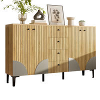 SIDEBOARD 160/36/94 cm mit 4 Türen & 4 Schubladen in Holzfarbe - Eichefarben, Holzwerkstoff (160/94/36cm) - BEAOK