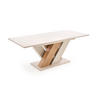 ESSTISCH rechteckig Cashmere - Eiche Artisan ausziehbar - Beige/Eiche Artisan, Holzwerkstoff (90/160/76cm) - designimpex