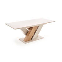 ESSTISCH rechteckig Cashmere - Eiche Artisan ausziehbar - Beige/Eiche Artisan, Holzwerkstoff (90/160/76cm) - designimpex