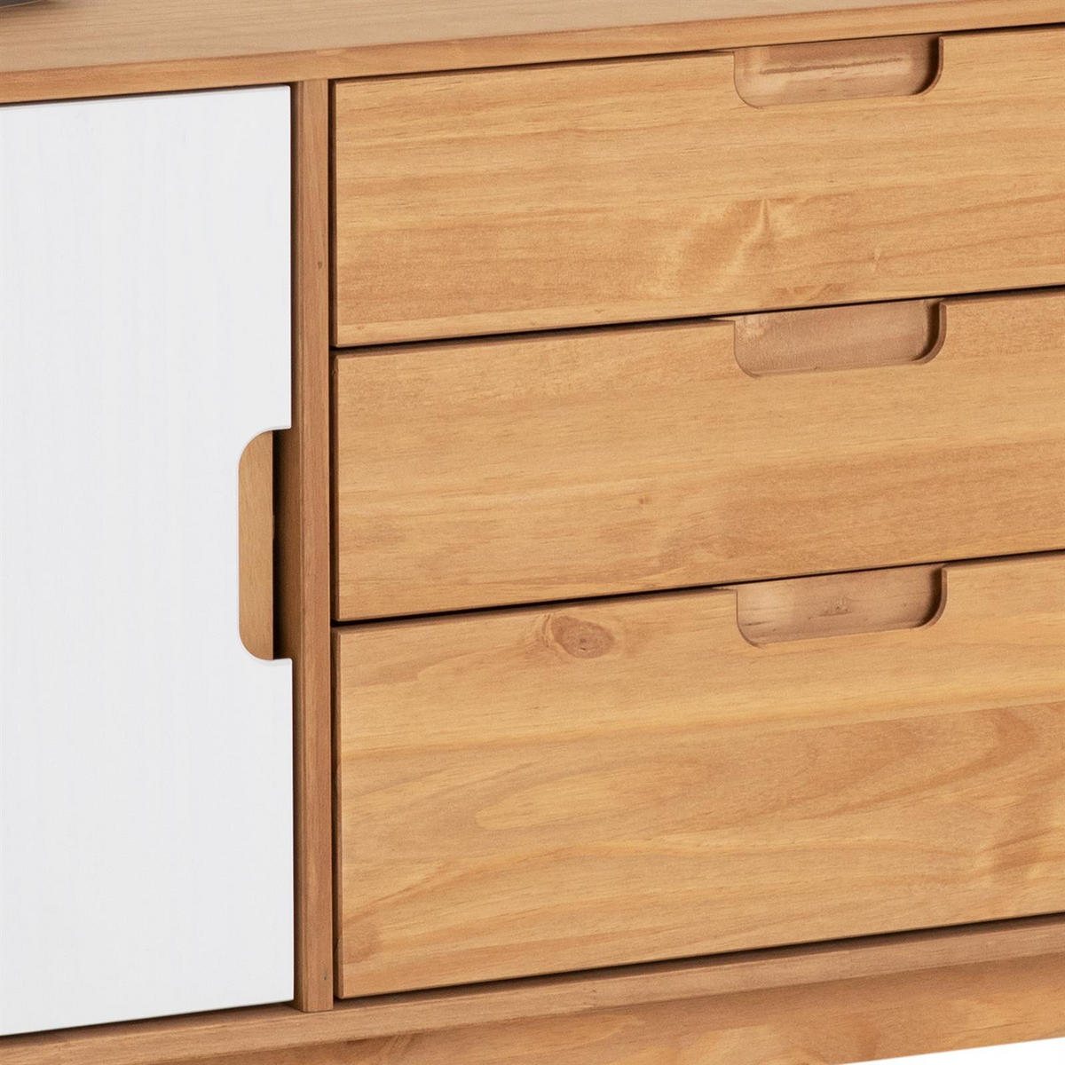 SIDEBOARD TIVOLI - Braun/Weiß, Holz (145/75/45cm) - IDIMEX