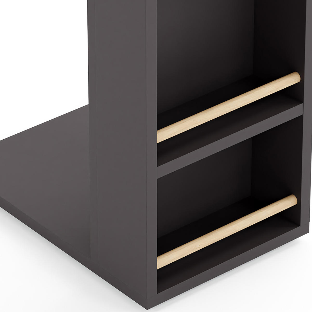 BEISTELLTISCH Siikainen - Schwarz, Holzwerkstoff (29/44/65cm) - [en.casa]