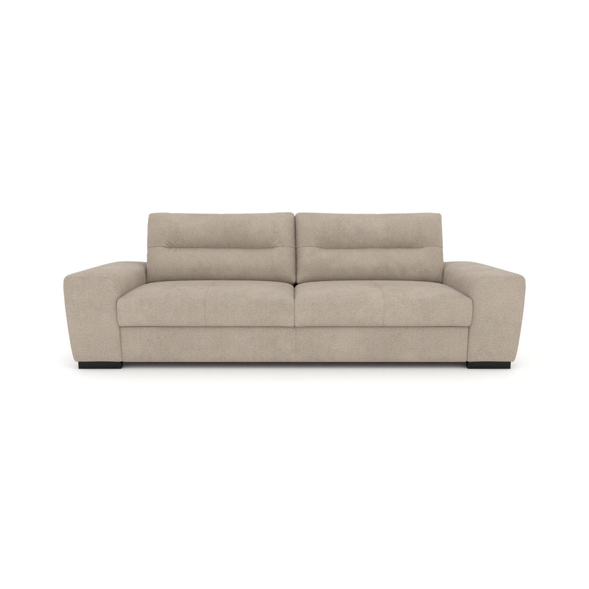 3-SITZER Carlisle Chenille Beige 274/97/93 cm - Taupe, Kunststoff/Textil (274/93/97cm) - foamnova