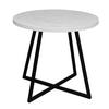 COUCHTISCH Rund Elesa 4 60x51x60 Holzwerkstoff Schwarz/Keramik weiß - Schwarz/Weiß, Holzwerkstoff (60/60/51cm) - 58aufmkessel