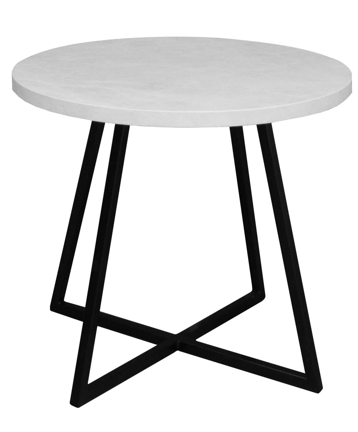 COUCHTISCH Rund Elesa 4 60x51x60 Holzwerkstoff Schwarz/Keramik weiß - Schwarz/Weiß, Holzwerkstoff (60/60/51cm) - 58aufmkessel