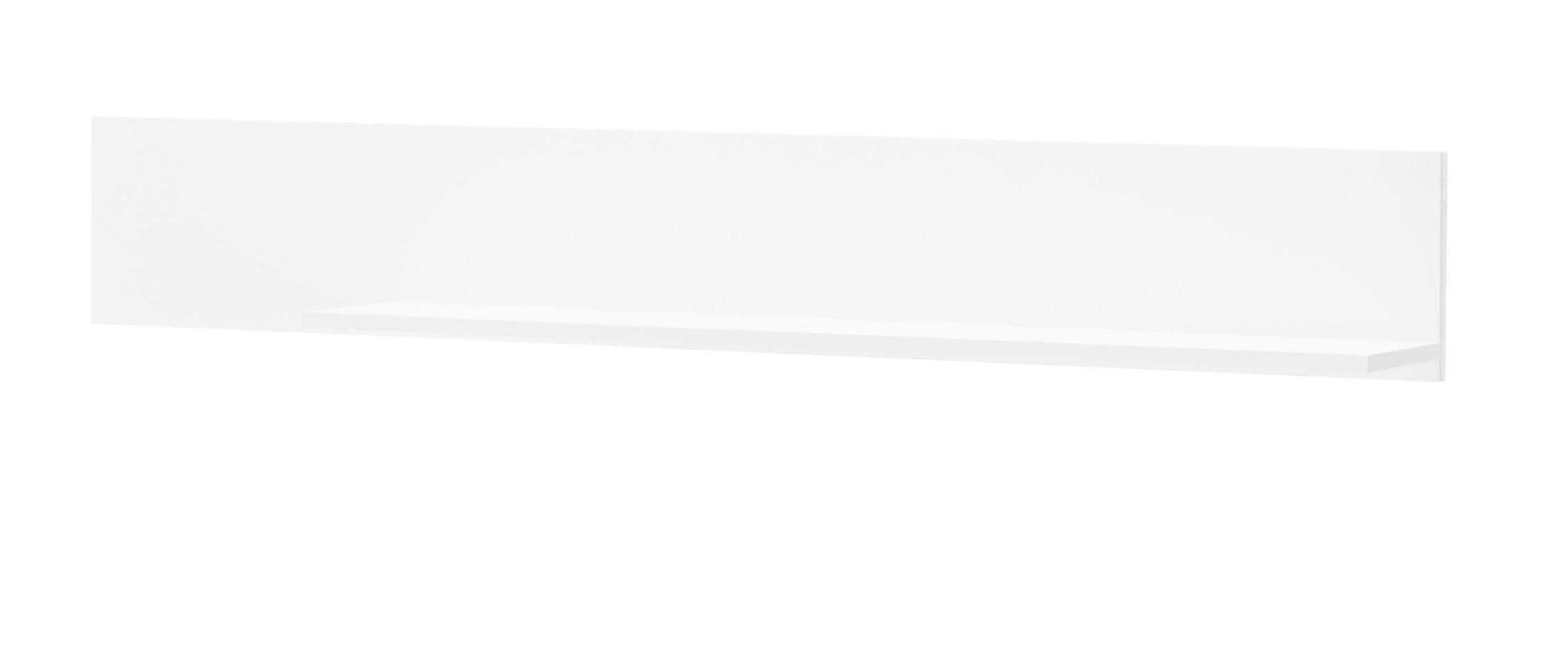 WANDBOARD weiß matt, Eiche, Wandregal 150 cm - Weiß, Holzwerkstoff (150/22/21cm) - Furn.Design