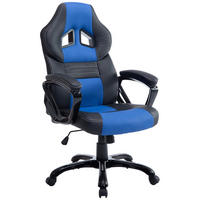 BÜROSTUHL Peso, Kunstleder Schwarz/Blau - Blau, Kunststoff/Textil (65/124/70cm) - TPFLiving
