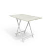 ESSTISCH Klappbar 100/60/74 cm Eisenbeine MDF Weiß - Weiß, Holzwerkstoff/Metall (60/74/100cm) - Livingandhome
