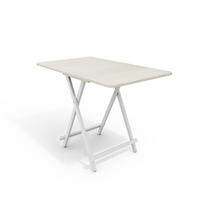 ESSTISCH Klappbar 100/60/74 cm Eisenbeine MDF Weiß - Weiß, Holzwerkstoff/Metall (60/74/100cm) - Livingandhome