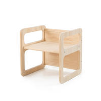 STUHL-SET 3tlg. aus naturfarbenem Kiefernholz MONTESSORI - Beige, Holz (40/40/40cm) - RNT By Really Nice Things