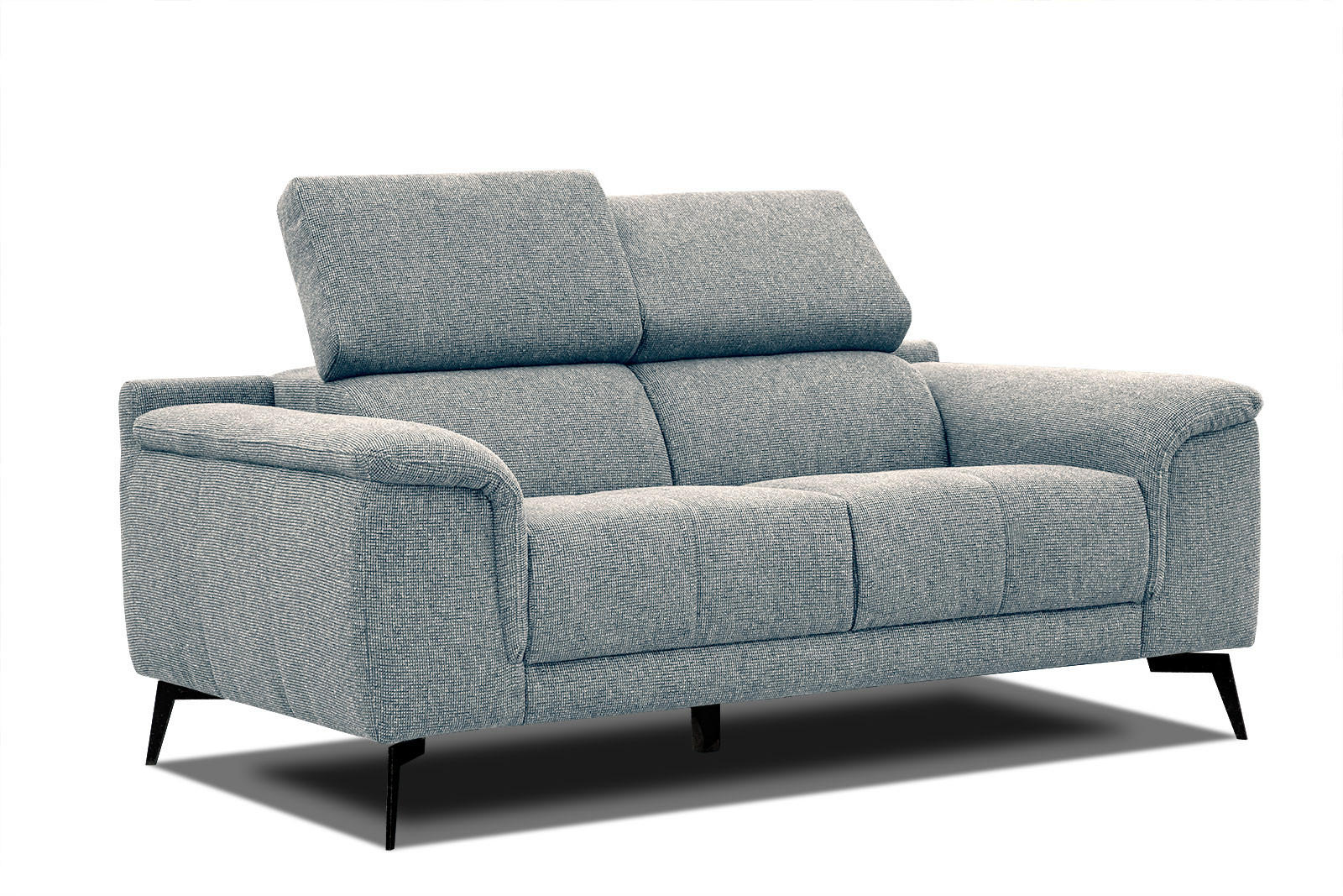SOFA FIERO 2-Sitzer, mintgrün - Schwarz/Mintgrün, Holzwerkstoff/Textil (170/82/103cm) - Courtois Laville