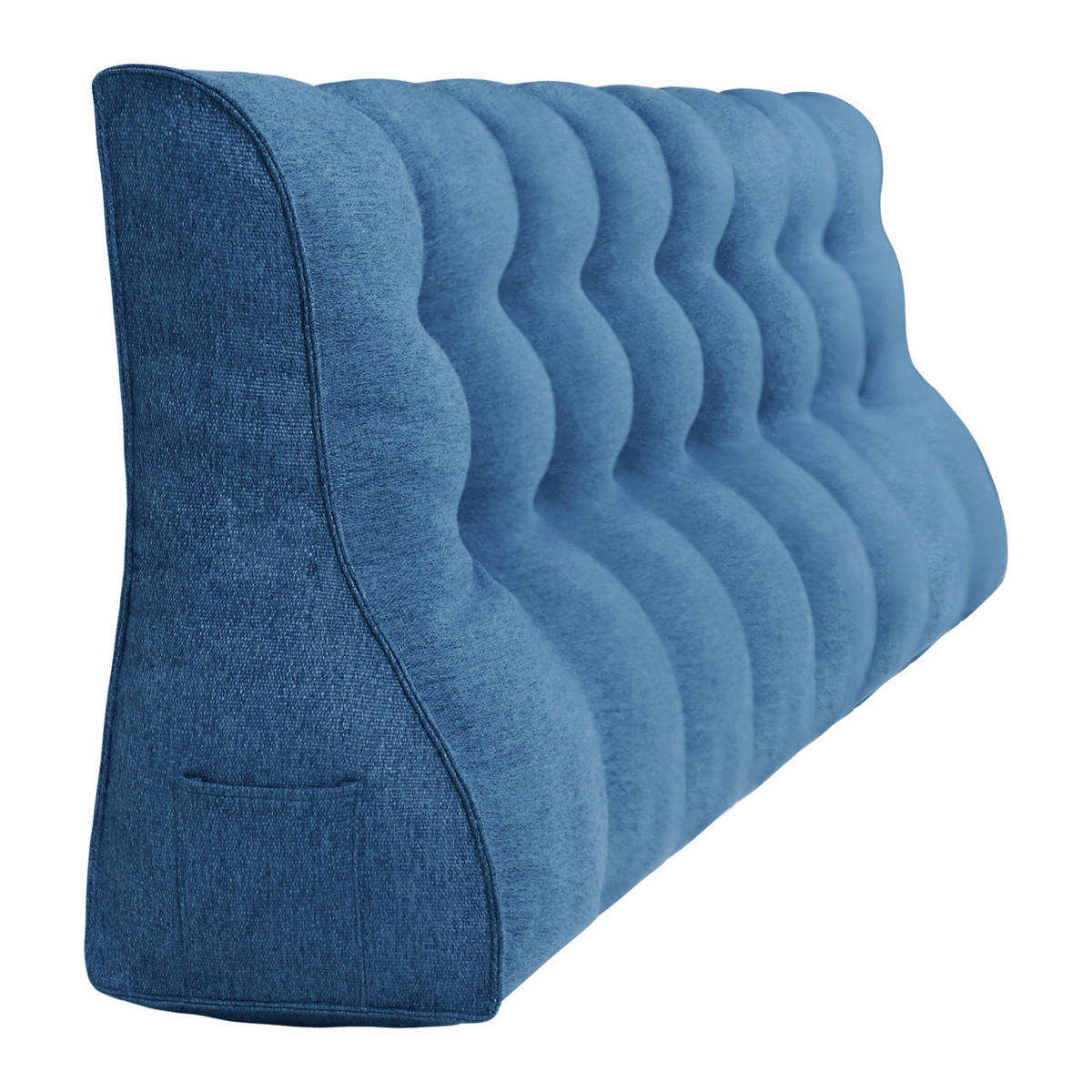 RÜCKENKISSEN Körperkontur Leinenlook Blau 200 cm - Blau, Textil (55/200cm) - Vercart