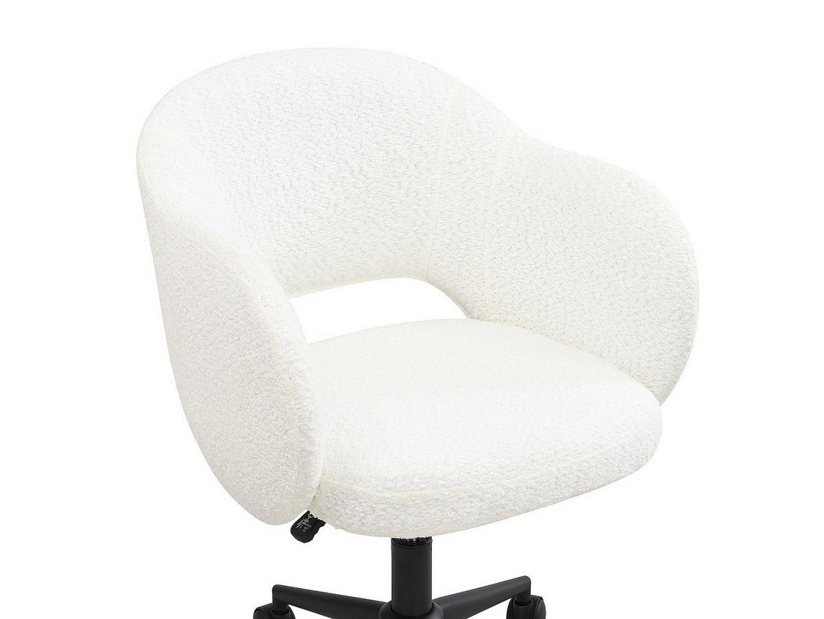 BÜROSTUHL ohne Armlehnen - 56.5 x 58 - stoff - weiß Acacilio - Weiß, Textil/Metall (56.5/85/58cm) - Vente-Unique