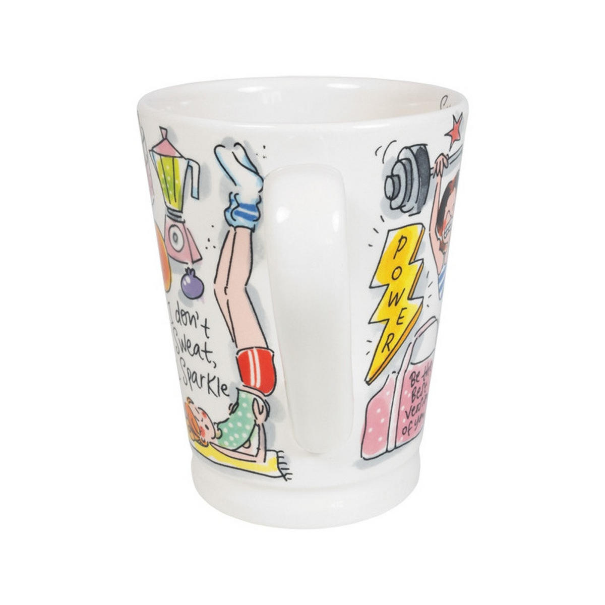MAZAGRAN-BECHER Fit Girl in Bunt - 500 ml - Multicolor, Keramik (0.5L) - Blond Amsterdam