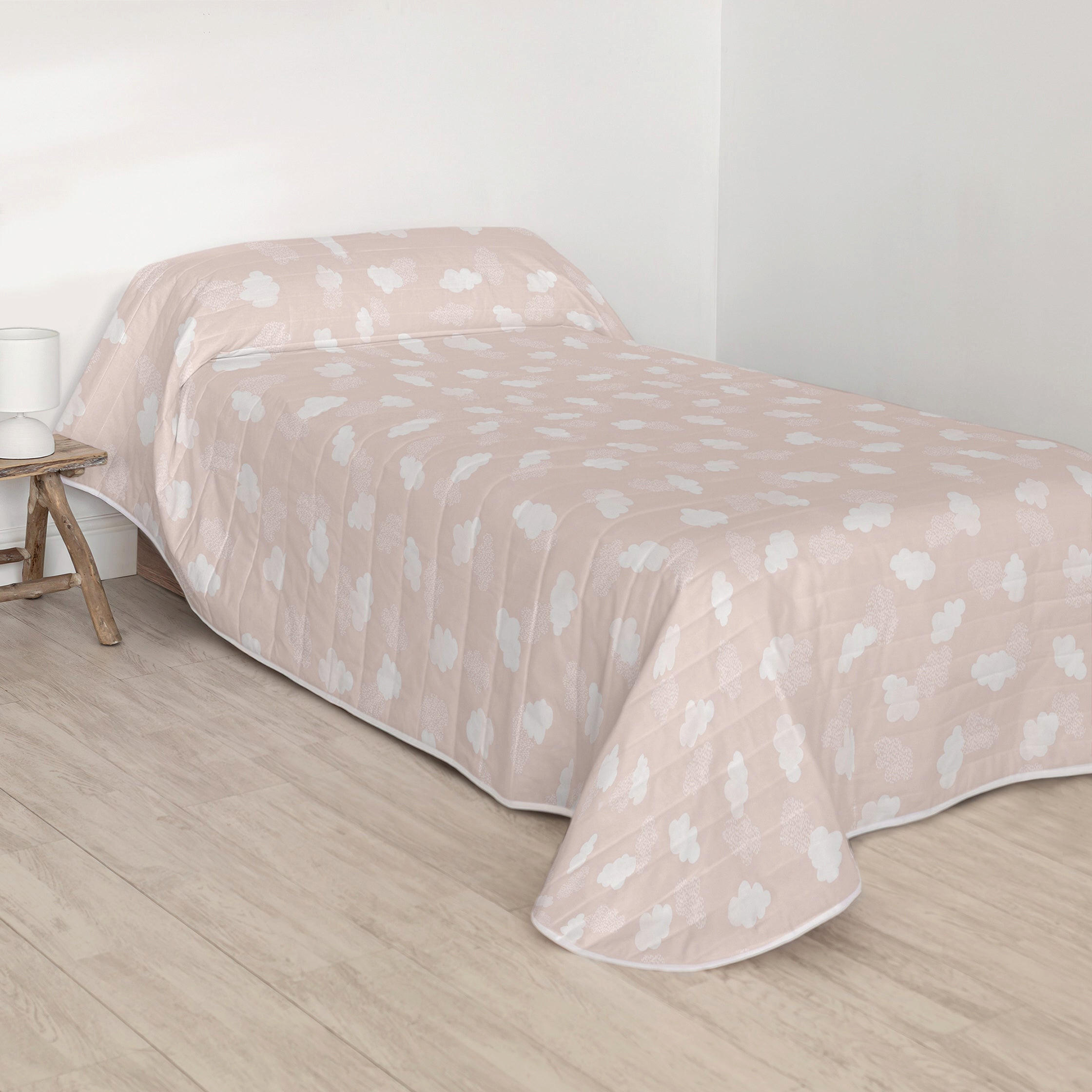 TAGESDECKE Clouds Rosa 200x260 cm (Bett 105) - Pink, Textil (200/260cm) - Happy Friday