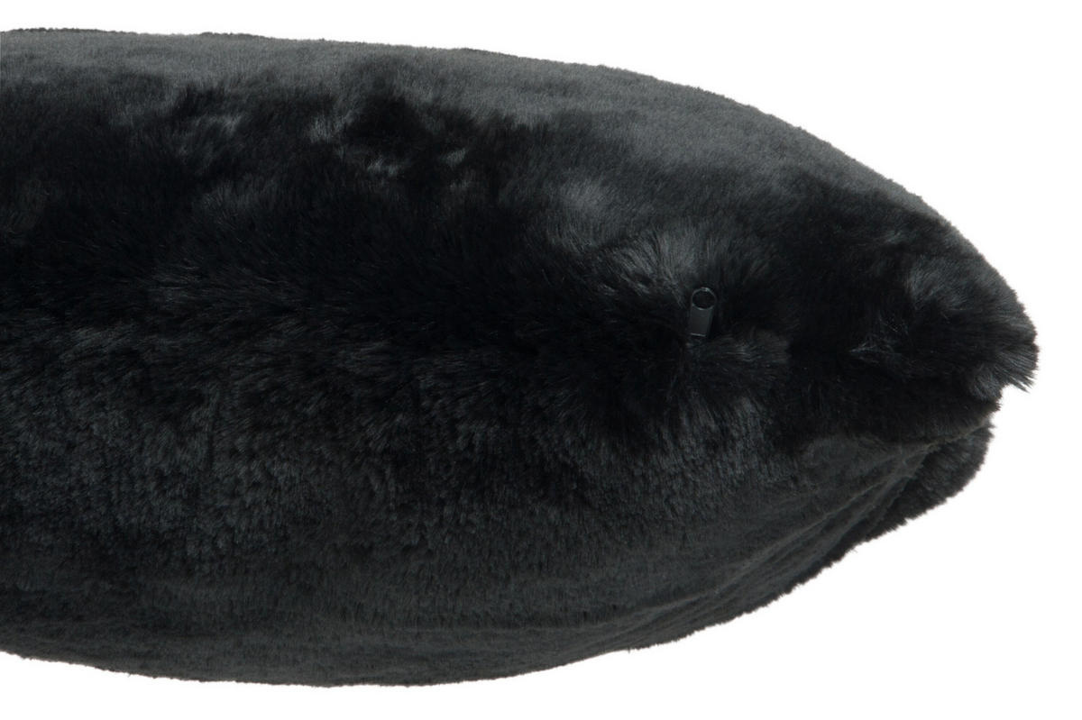 KISSEN CUTIE - Plüsch - Schwarz - Schwarz, Textil (45/45cm) - J-Line